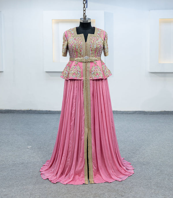 rose robe plus veste (MRV_3597)