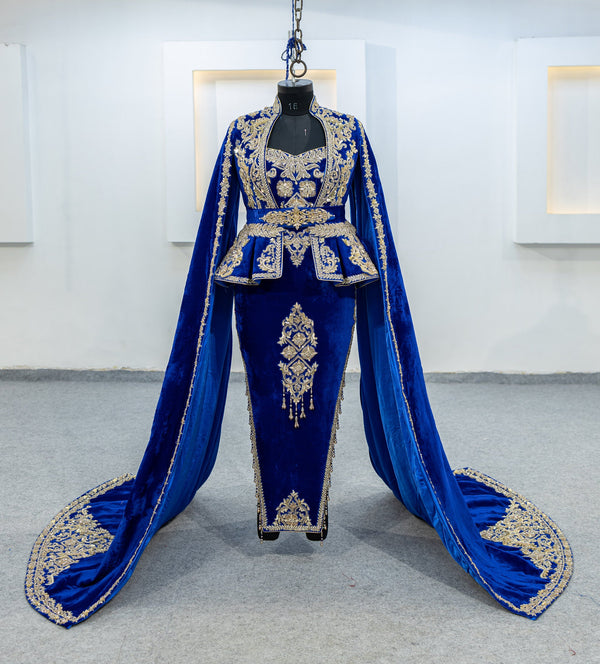 Bleu Roi Karakou avec Manches Longues (MRV_0990)