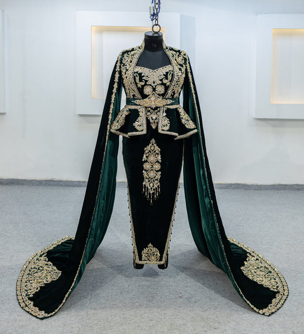 Vert Bouteille Karakou avec Manches Longues (MRV_0993)