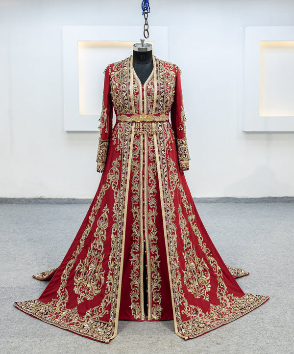 Rouge Takshita Avec Surjupe (MRV_0334)