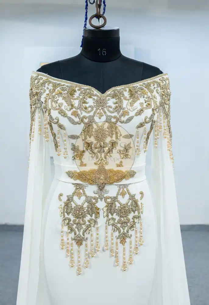 blanc robe sirene (3643)