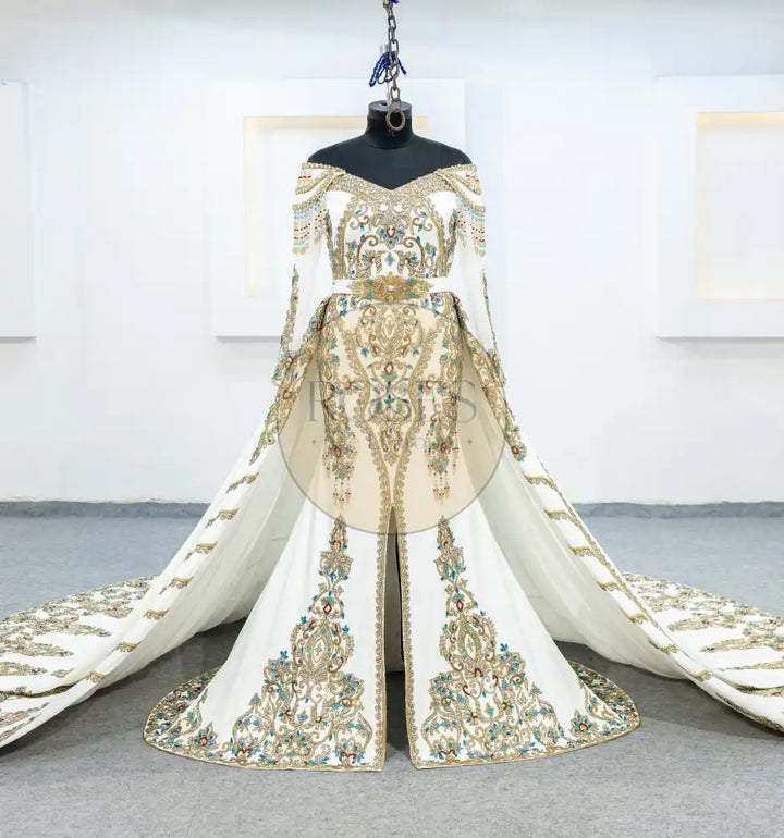 blanc robe sirene plus surjupe (2387)