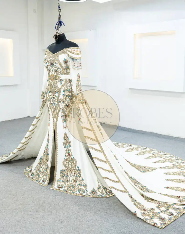 blanc robe sirene plus surjupe (2387)