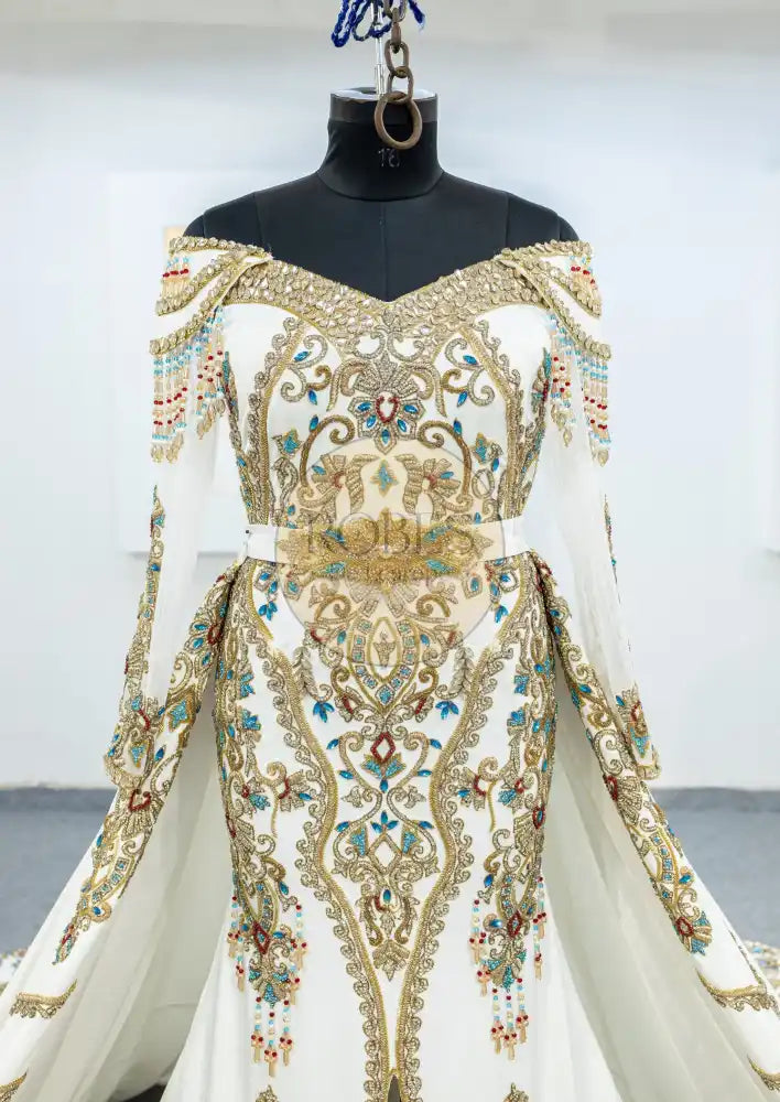 blanc robe sirene plus surjupe (2387)