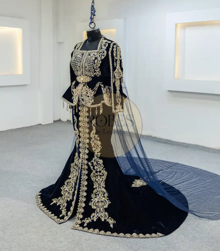 Bleu Nuit Karakou plus Jupe (MRV_1105)