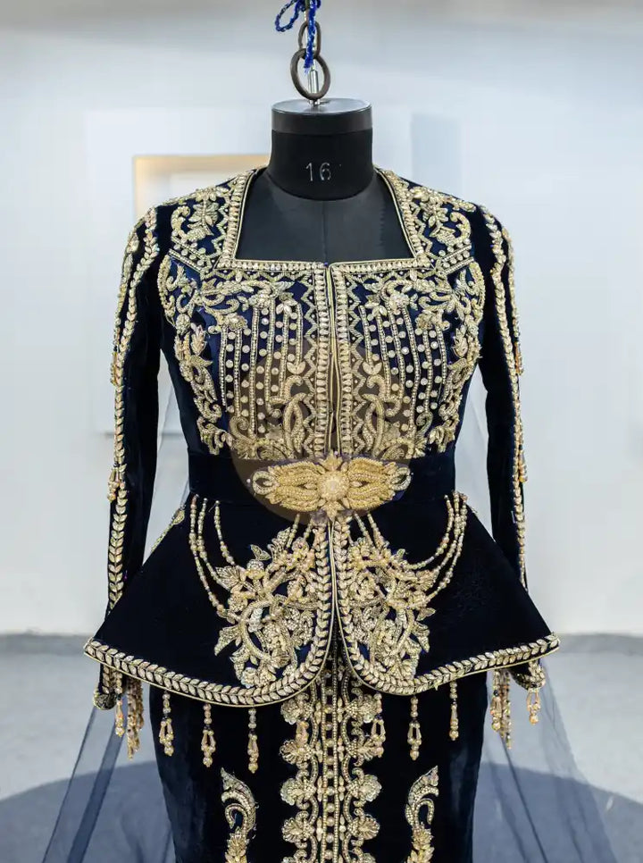 Bleu Nuit Karakou plus Jupe (MRV_1105)