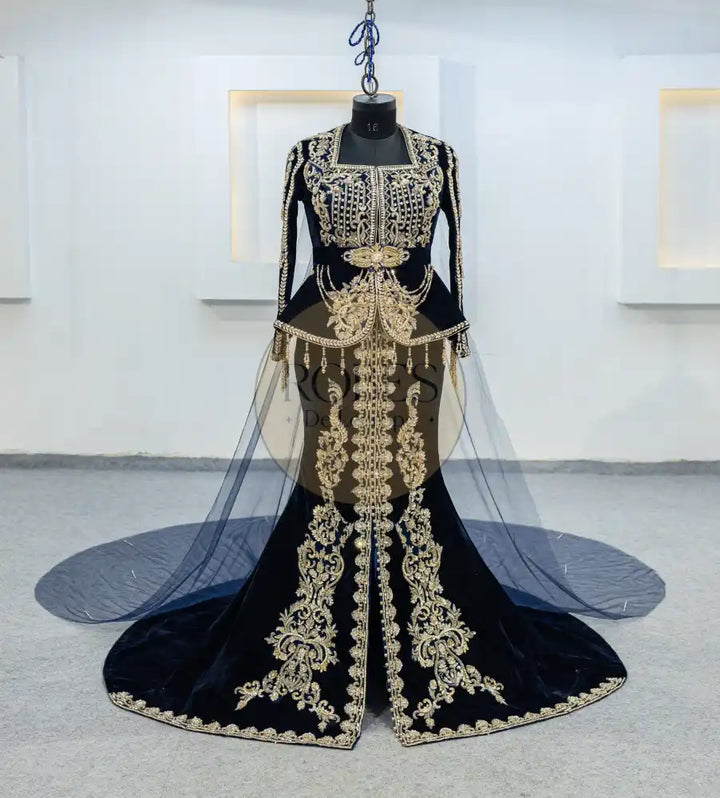 Bleu Nuit Karakou plus Jupe (MRV_1105)