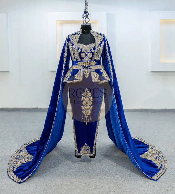 Bleu Roi Karakou avec Manches Longues (MRV_0990)