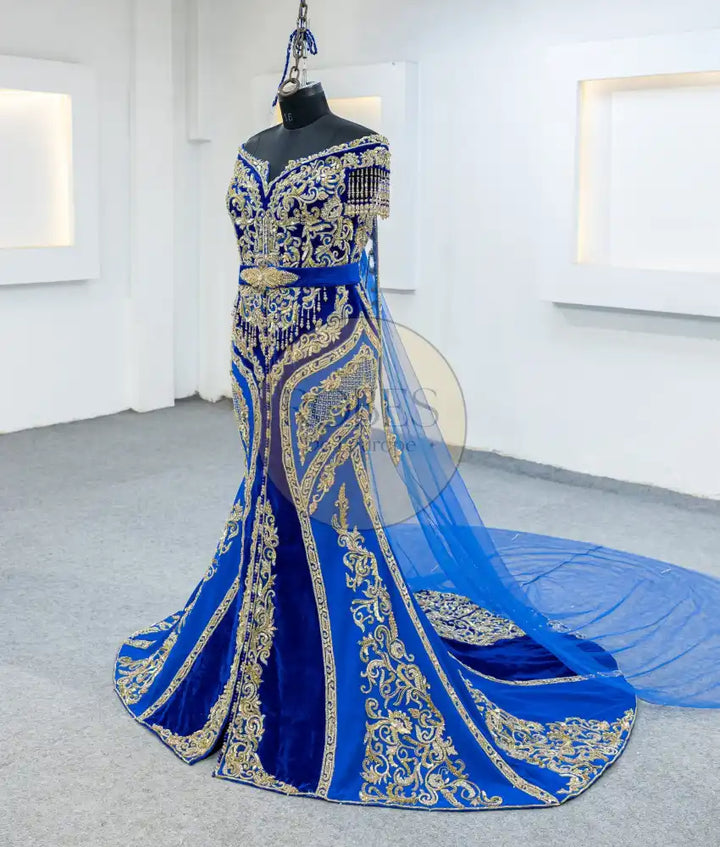 bleu rou robe sirene (2471)