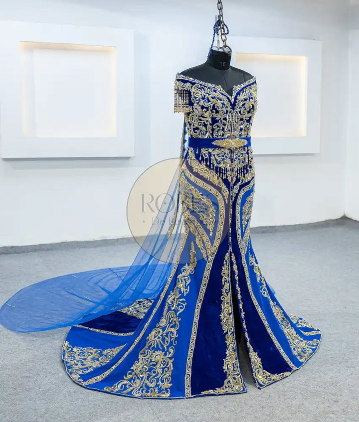 bleu rou robe sirene (2471)