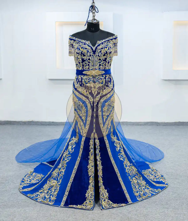 bleu rou robe sirene (2471)