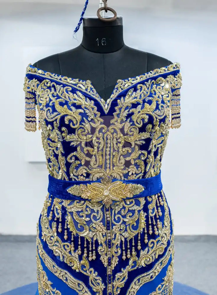 bleu rou robe sirene (2471)