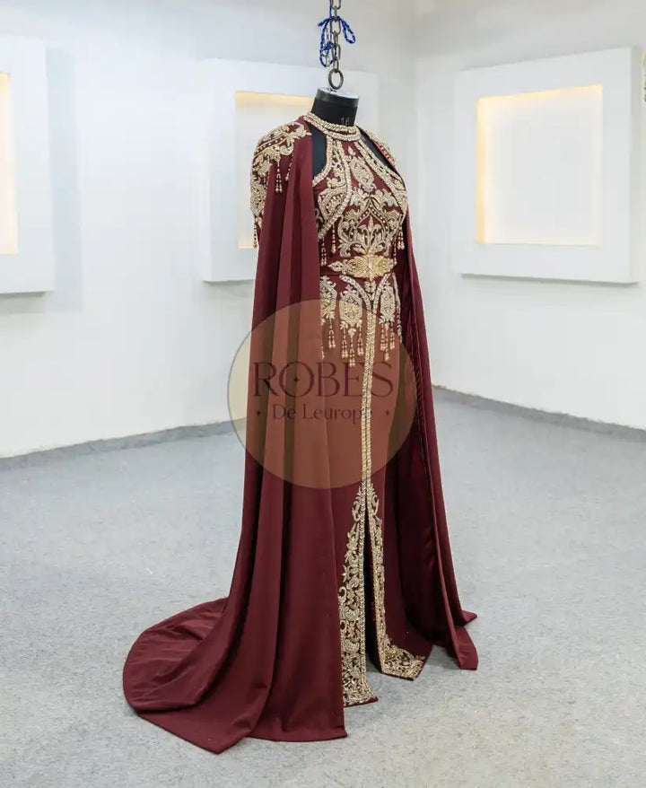 bordeaux robe sirene (MRV_0413)