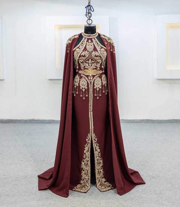 bordeaux robe sirene (MRV_0413)