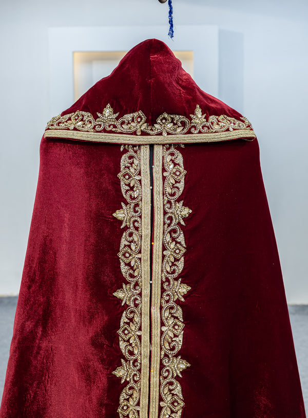 Maroon Bordeaux Cape Homme