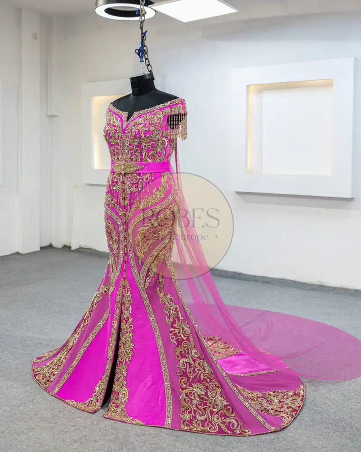 fuschia robe sirene (MRV_1136)