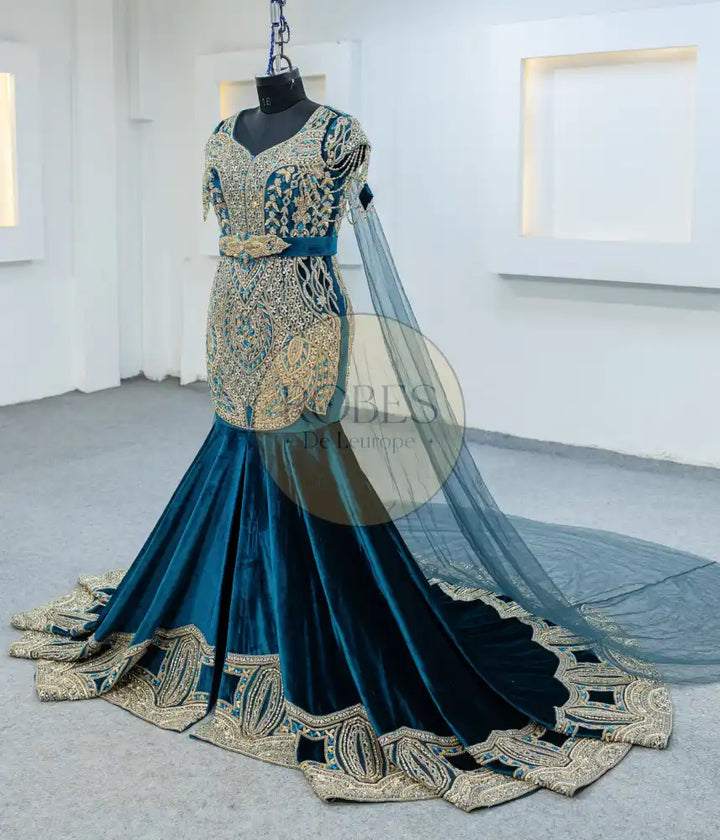 peonne velour robe (3114)