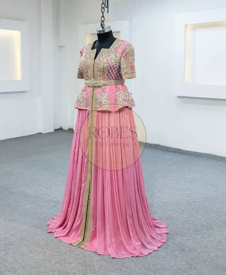 rose robe plus veste (MRV_3597)