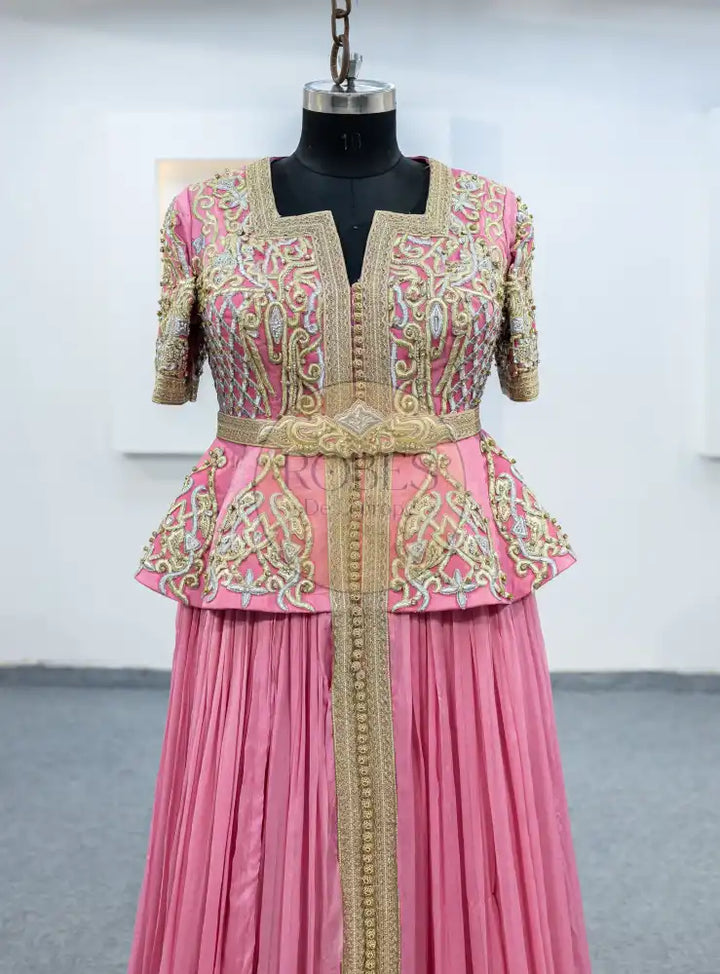 rose robe plus veste (MRV_3597)