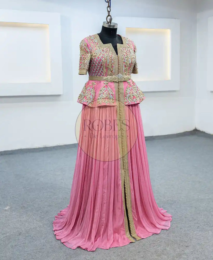 rose robe plus veste (MRV_3597)