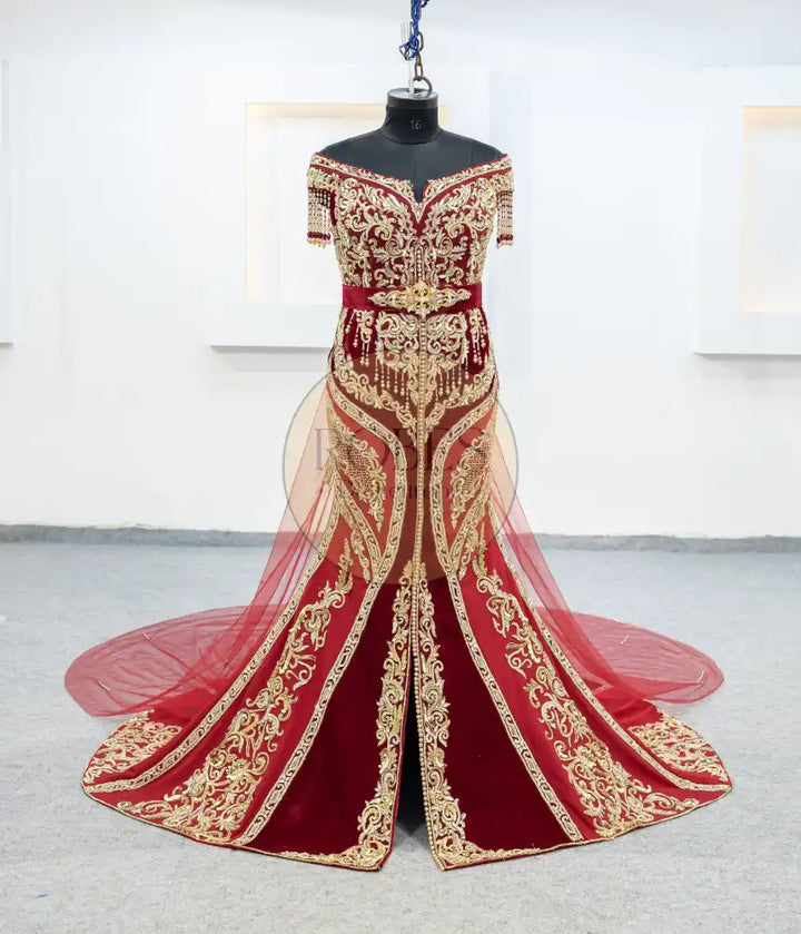 rouge et bordeaux robe sirene (2072)