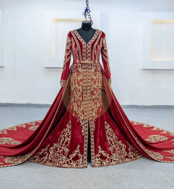 rouge robe sirene plus surjupe (3069)