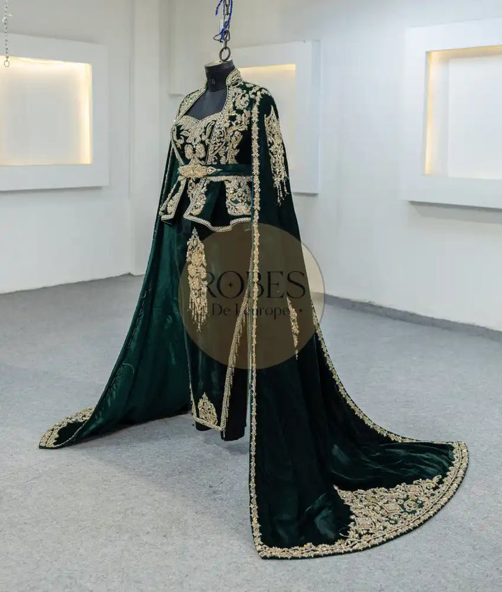 Vert Bouteille Karakou avec Manches Longues (MRV_0993)