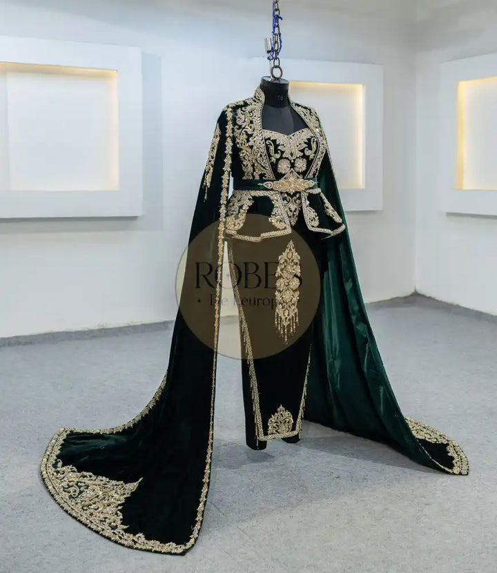 Vert Bouteille Karakou avec Manches Longues (MRV_0993)