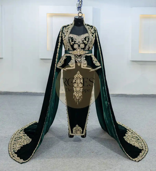 Vert Bouteille Karakou avec Manches Longues (MRV_0993)