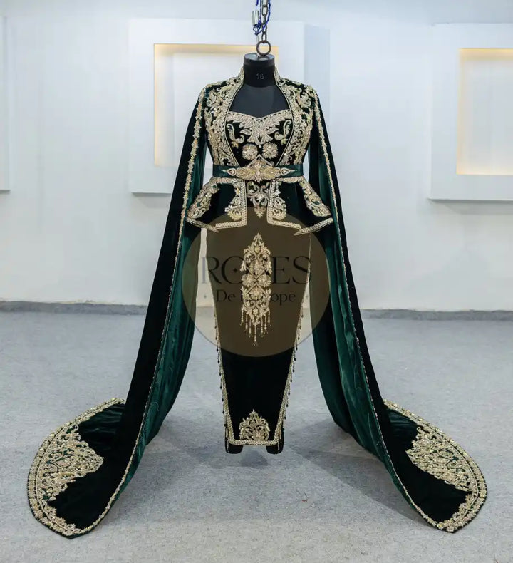 Vert Bouteille Karakou avec Manches Longues (MRV_0993)