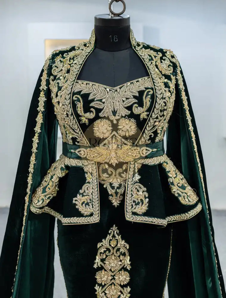 Vert Bouteille Karakou avec Manches Longues (MRV_0993)
