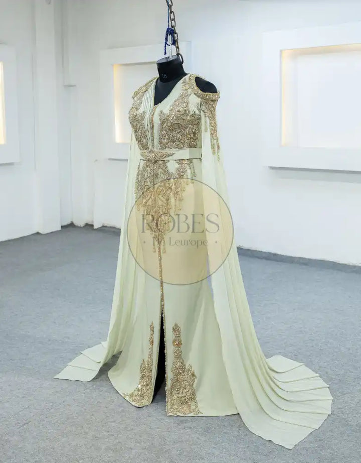 vert olive robe sirene (3665)