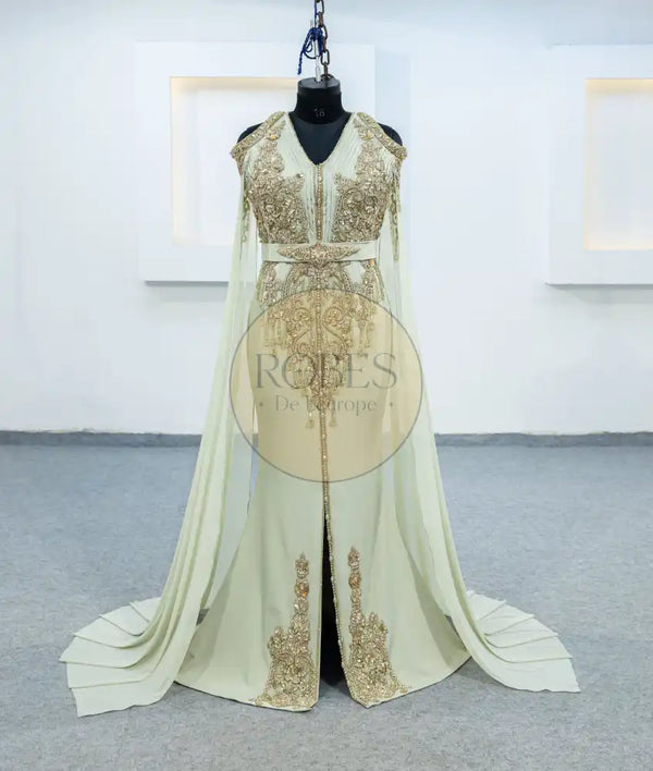 vert olive robe sirene (3665)