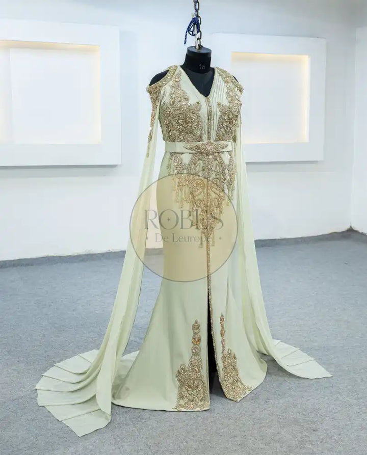 vert olive robe sirene (3665)