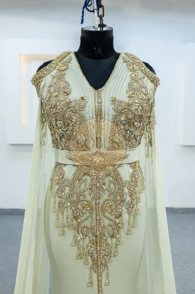 vert olive robe sirene (3665)